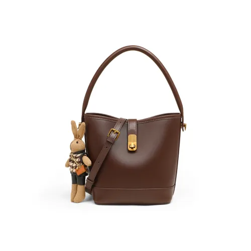 OUBOTE Корова Кожа Ведрообразная Сумка Стандартная Женская Yadan Кофейный