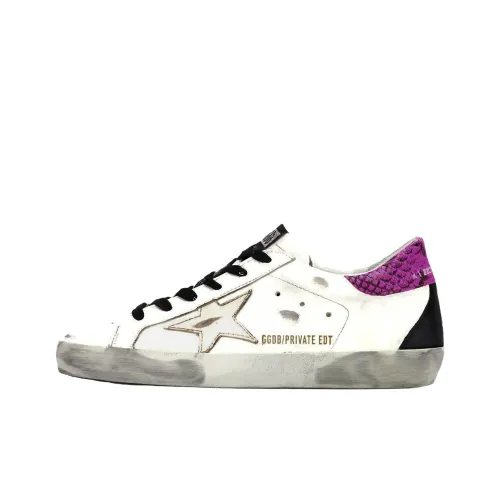 Golden Goose Супер Звезда Private Edition Стильные Скейтбординги Женские Белые Состаривание Позиционирование Стиля