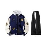 Темно-синий, синий + черный, повседневные штаны