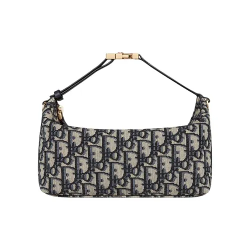 DIOR Travel Embroidery Clutch Medium Women's Blue DIOR Путешествие Вышивка Клатч Средний Женский Синий