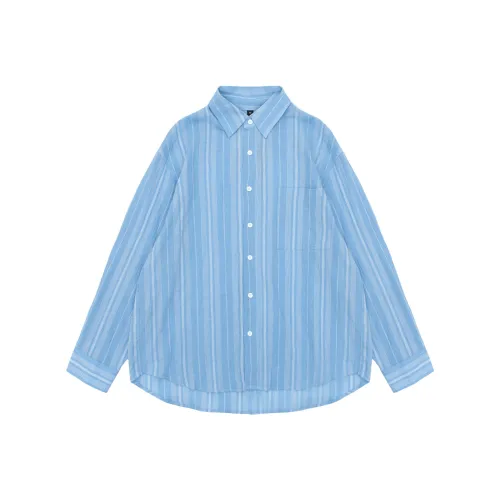 DAVID ME Синие Полосы Унисекс Рубашки
