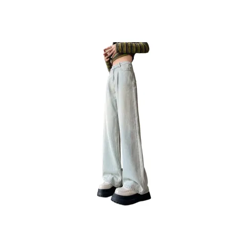 Tonlion Винтажные Светло-Синие Джинсы для Женщин