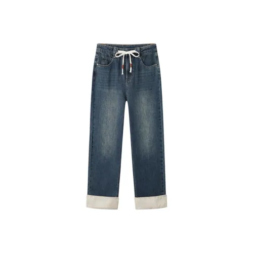 EICHITOO Джинсовый синий Комбинированный 09 Женские Джинсы