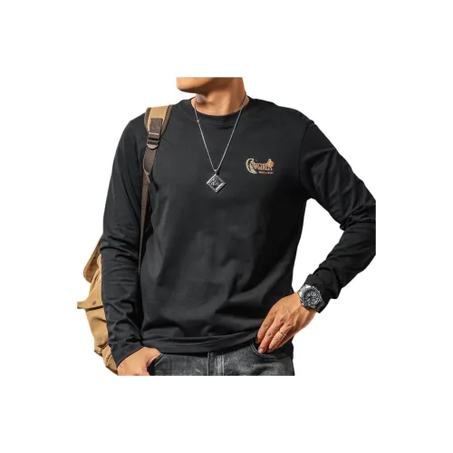 Seasonal Words Черные Мужские T-Рубашки