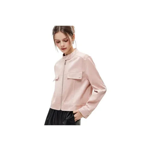 Dippanis Розовый Женский Короткий Пальто