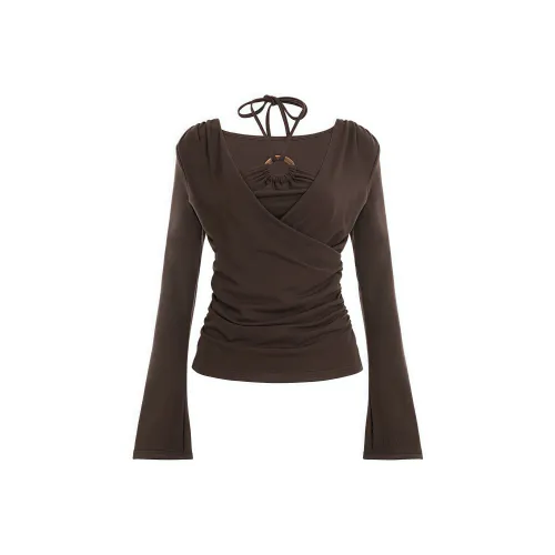 KYKW Коричневый Женские T-рубашки