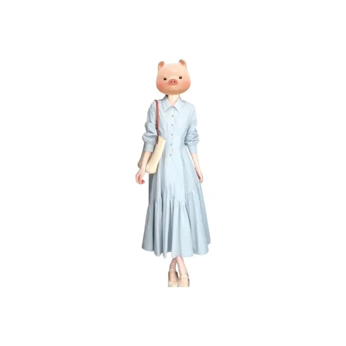 The Temptation Of The Muse Длинное платье с длинными рукавами женское