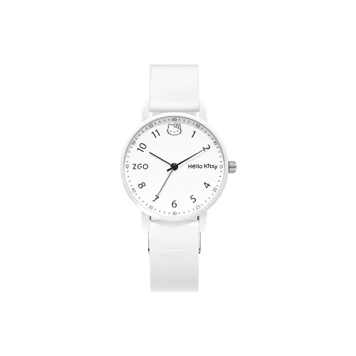 Hello Kitty Кварцевый механизм Силиконовый ремешок Часы Женские Белый циферблат