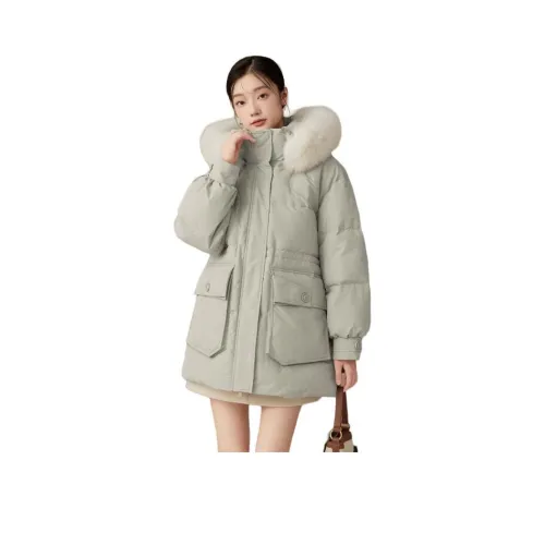 EICHITOO Зеленый Серый Женский Пух