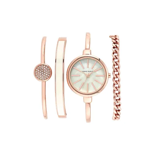 ANNE KLEIN Glamour Trend Collection Наручные часы Кварцевый механизм Сплав Ремешок Розовый Циферблат Часы Женские AK 1470RGST