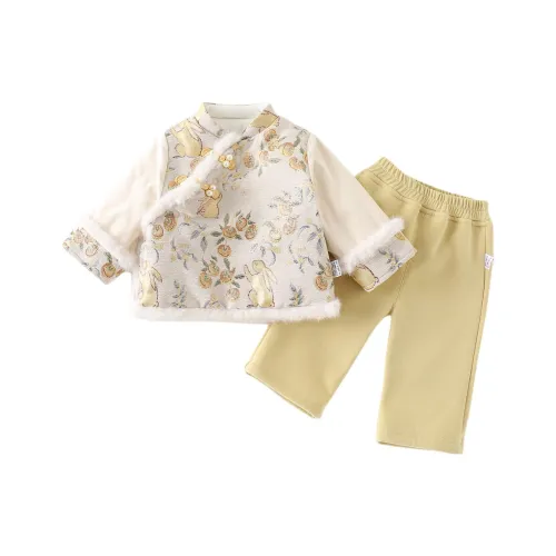 XiaoJinBu Бежевый Baby Повседневная Спортивная Одежда