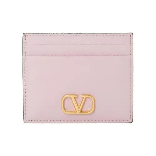 Valentino Рельефная Телячья Кожа Держатель для Карт Женские Светло-Розовый