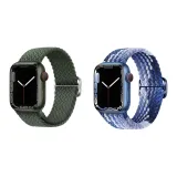 Яблоко Ткань вязаная Ремень - Оливково-зеленый * Черника