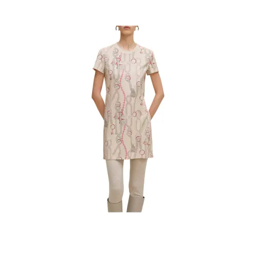 HERMES FW25 Короткий рукав Платье Женское