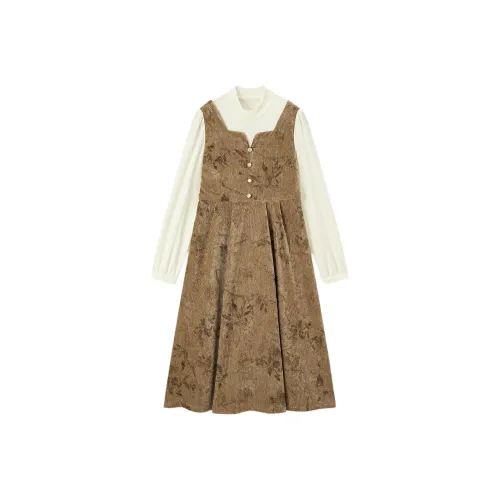 EICHITOO Длинное платье с длинными рукавами женское