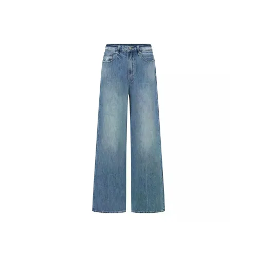 AXYPAGES Темно-синий Унисекс Джинсы