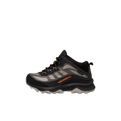 MERRELL Moab Speed Slip-Resistant Abrasion-Resistant MID Топ Детская Туристическая Обувь Черный Серый Детский