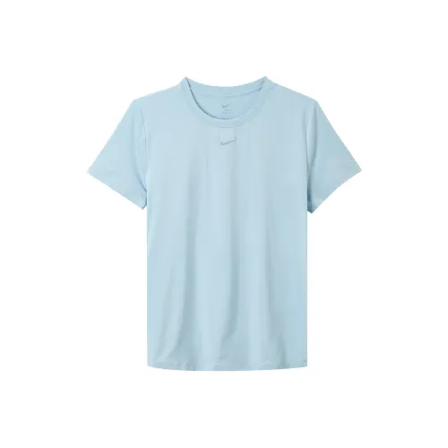 nike Комплект с короткими рукавами T-рубашка Женская Светло-синий