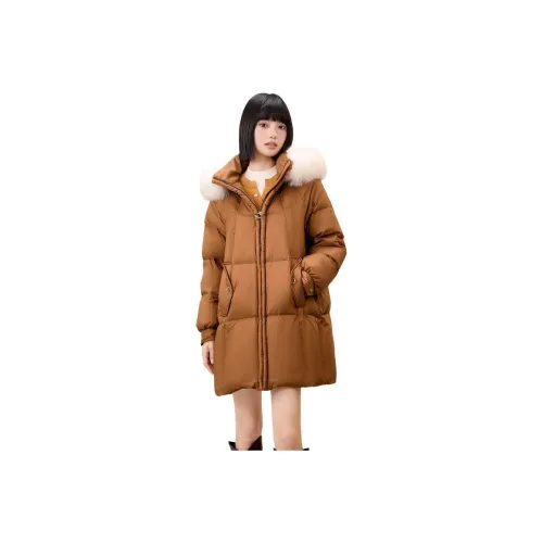 EICHITOO Темно-оранжевый женский пуховик