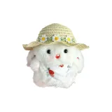 Белый фартук плюшевый кролик + шляпа подсолнух