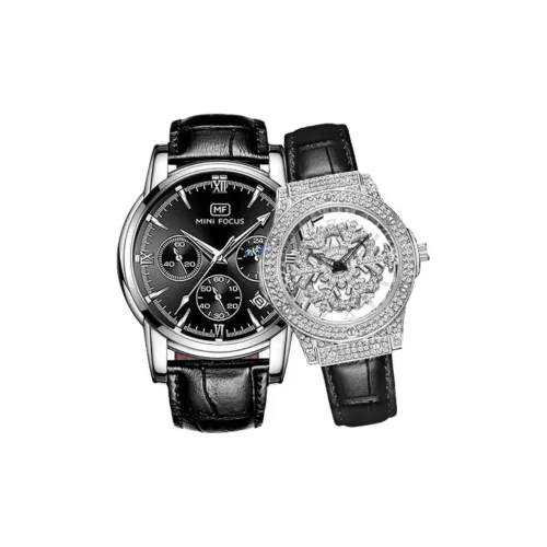 MINIFOCUS Кварцевый механизм Часы Унисекс Белый циферблат