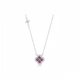 Счастливый кулон в виде четырехлистного клевера - сладкий розовый