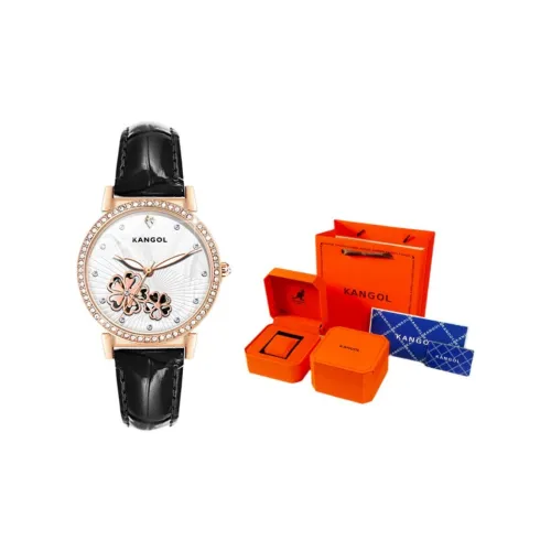 KANGOL Автоматический механический механизм часы с натуральной кожей ремень женские часы белый циферблат