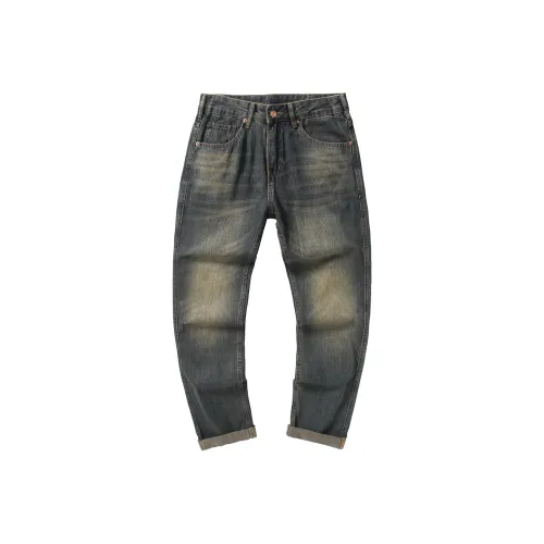 JEEP Желтые Грязные Унисекс Джинсы