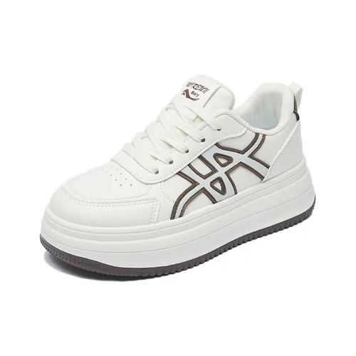 JOHLIN DREAM Белый Кроссовки с увеличением высоты Дышащие Противоскользящие Низкие Кроссовки для скейтбординга Женские