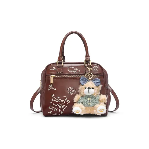 Disney Mickey ПУ (полиуретан) Рюкзак Женские Розовый Экрю Коричневый