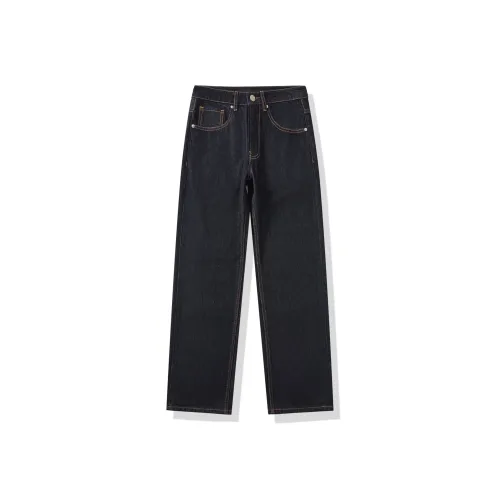 A3G4 Темно-синий Синий Унисекс Джинсы