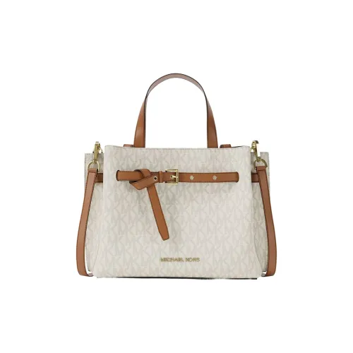 MICHAEL KORS Эмилия Покрытый холст Одно плечо Сумка Маленькая Женская Ванильный Коричневый