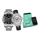 MF0479G-MF0486L Серебряный корпус Черный Стальной Черный ремешок