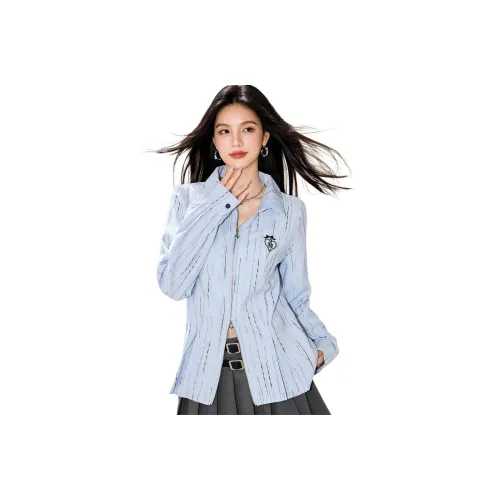 IWZI Blue Women's Shirts IWZI Синий Женские Рубашки