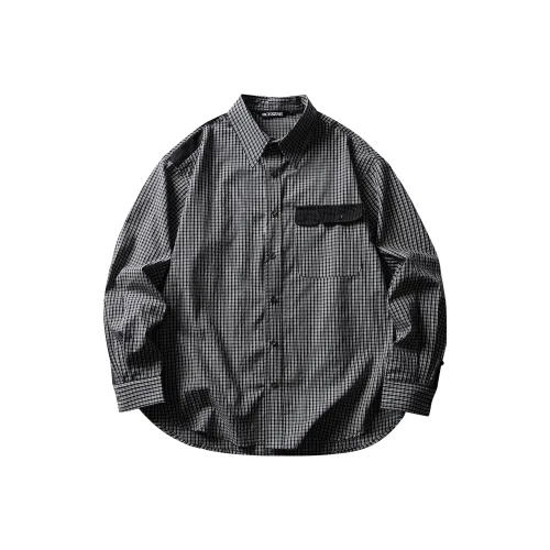 UNDOMAZE Весенний Осенний Длинный Рукав Рубашка Свободного кроя Мужская