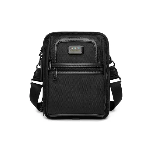 HORSEMEN Нейлон с коровьей кожей деловой повседневный стиль сумка через плечо плечевая сумка средний размер мужская черная