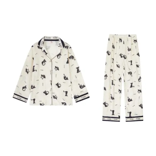 XIAFENYAN Абрикос Женские Пижамные Комплекты