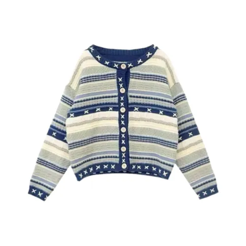 Wang Leshi Синий Женский Трикотаж