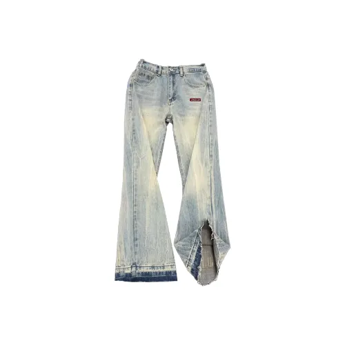 HOKLV Blue Unisex Jeans HOKLV Синий Унисекс Джинсы