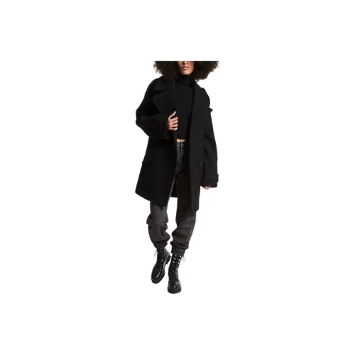 MICHAEL KORS Смесовая шерсть OVERSIZED Peacoat Пальто Женское Черное