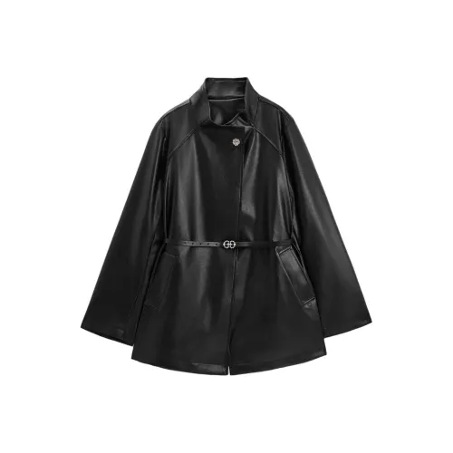 Love To Serve Черное Женское Пальто