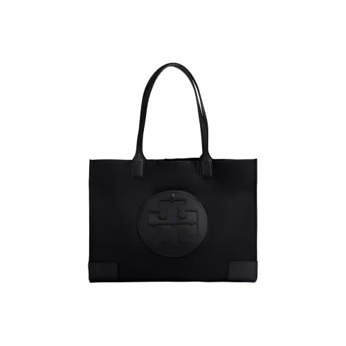 TORY BURCH Ella Ткань Тоут Сумка Сумка для покупок Сумка на плечо Сумка среднего размера Женская Черная