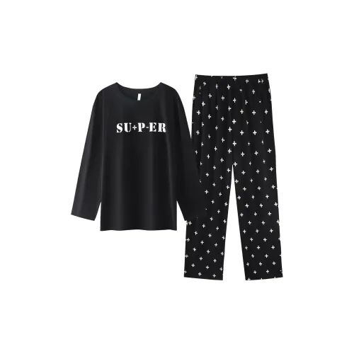ROUKEER JLM SC11253033 Черный Женские Пижамные Комплекты