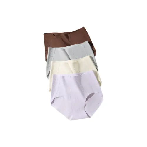 Ordifen Молоко Белый+Maillard Style Коричневый+Светло-Серый+Sardine Фиолетовый Женские Трусики-Бикини