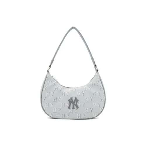 Mlb Base Logo Полиэстер Плечевая Сумка Сумка Регулярная Унисекс Белый Серебристо-Серый