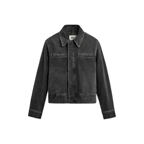 ZARA Черные Мужские Джинсовые Куртки