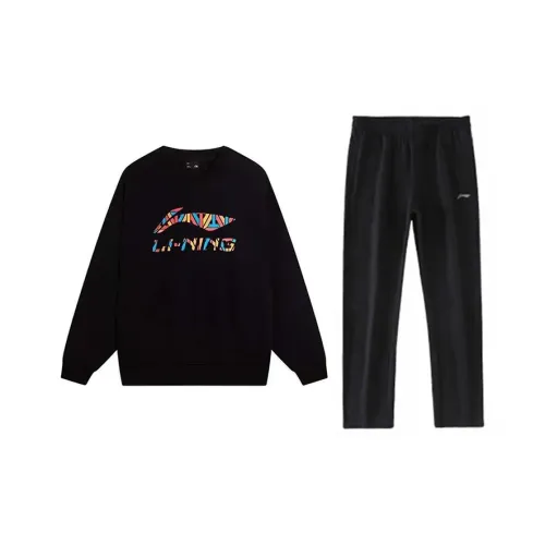 Лайнер Повседневная Спортивная Одежда Унисекс Черный + Черный