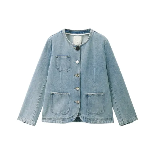 Giordano 61 Светло-Синий Женские Джинсовые Куртки