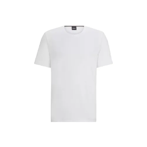 Hugo Boss Эластичный хлопок стандартный крой рубашка с логотипом детали рубашка мужская белая