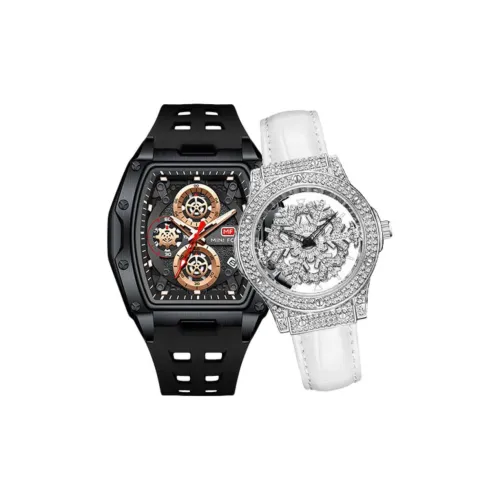 MINIFOCUS Кварцевый механизм Часы Унисекс Черный циферблат